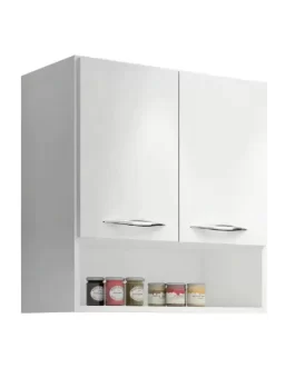 Armário Aéreo De Cozinha Pequena 2 Portas 60cm Cor Branco