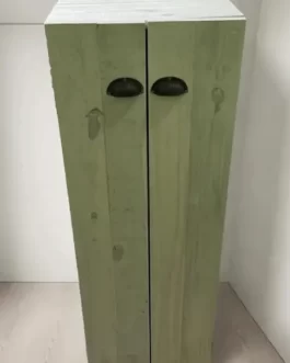 Cômoda Armário Estreito De Pinus Com 2 Portes Para Apartamento