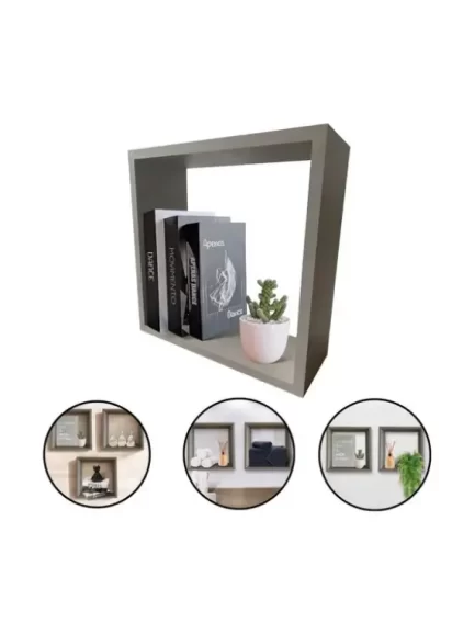 Nicho De Parede Prateleira Mdf 40x40 Organização Livros Quarto
