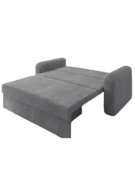 Sofá Cama Versátil 2 Lugares Veludo Selmer Cor Cinza