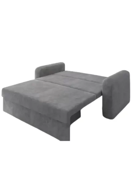 Sofá Cama Versátil 2 Lugares Veludo Selmer Cor Cinza