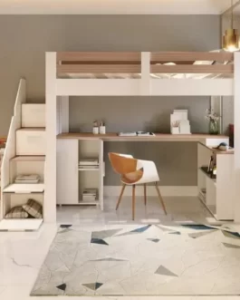 Cama Alta Juvenil Star Plus Office Multifuncional Casatema