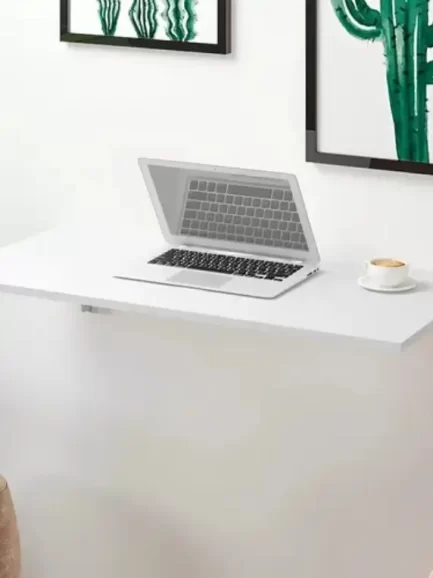 Prateleira Home Office Retrátil Suspensa De Parede Cor Branco