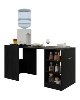 Mesa Dobrável Armário de Cozinha Ibiza Multimóveis Preta