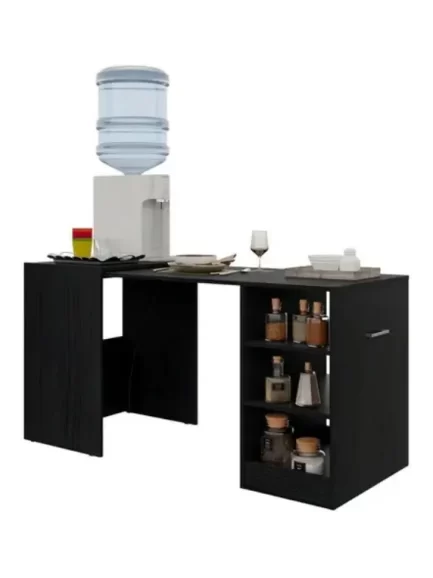 Mesa Dobrável Armário de Cozinha Ibiza Multimóveis Preta