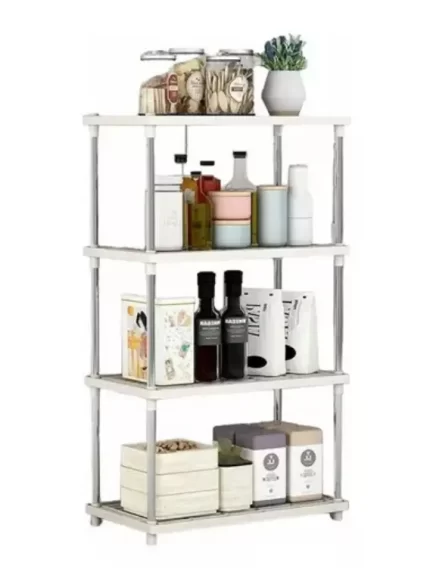 Estante Prateleira Modular Multiuso 4 Andares Organizadora Cor Branco