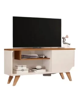 Bancada Rack Heitor Aparador Buffet 1 Porta P/ Tv Sala Retrô