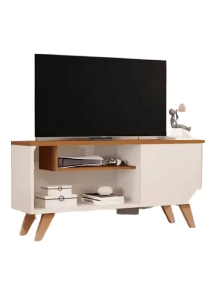 Bancada Rack Heitor Aparador Buffet 1 Porta P/ Tv Sala Retrô