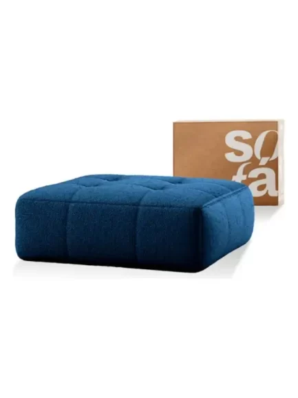 Apoio Para O Pé - Sofá Na Caixa Cor Azul-escuro Desenho do Tecido Big freshness